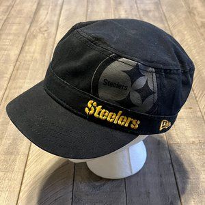 NEW ERA Pittsburg Steelers NFL Army Military Cadet Hat Women's One Size Black